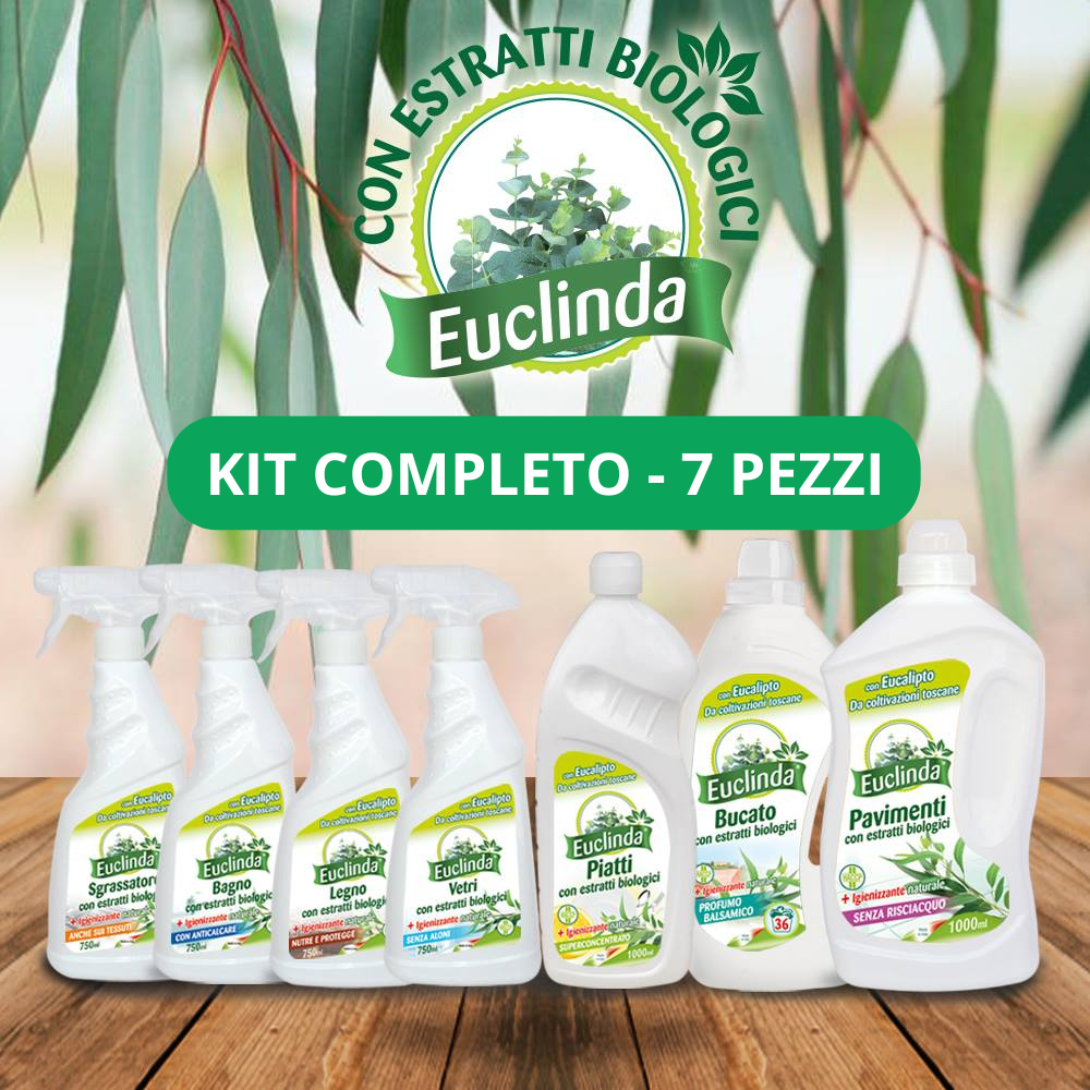 Kit completo detersivi euclinda - detersivi ecologici casa Oligea azienda agricola di Massarosa LU