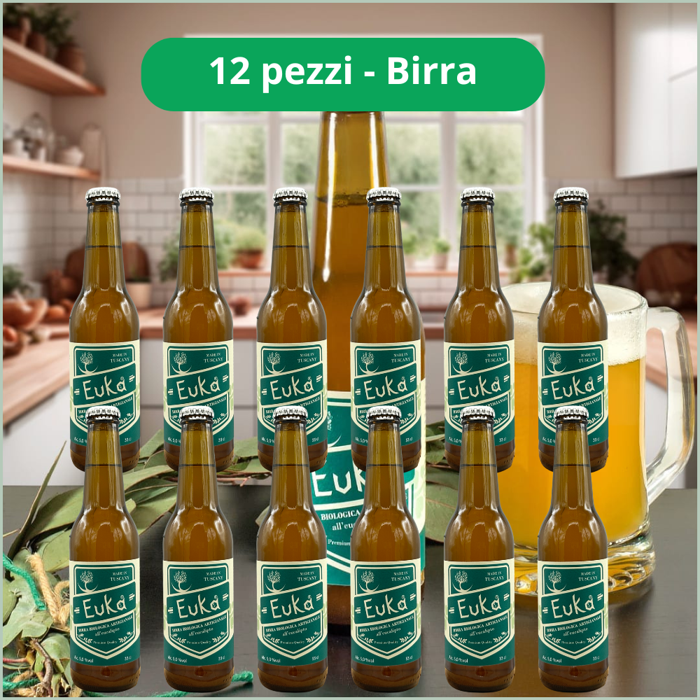 Kit convenienza Birra Biologica Artigianale Toscana Euka - Oligea - 12 pezzi