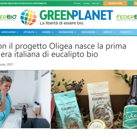 L’intervista a Elena Giannini sul portale GreenPlanet sulla prima filiera italiana di eucalipto biologico