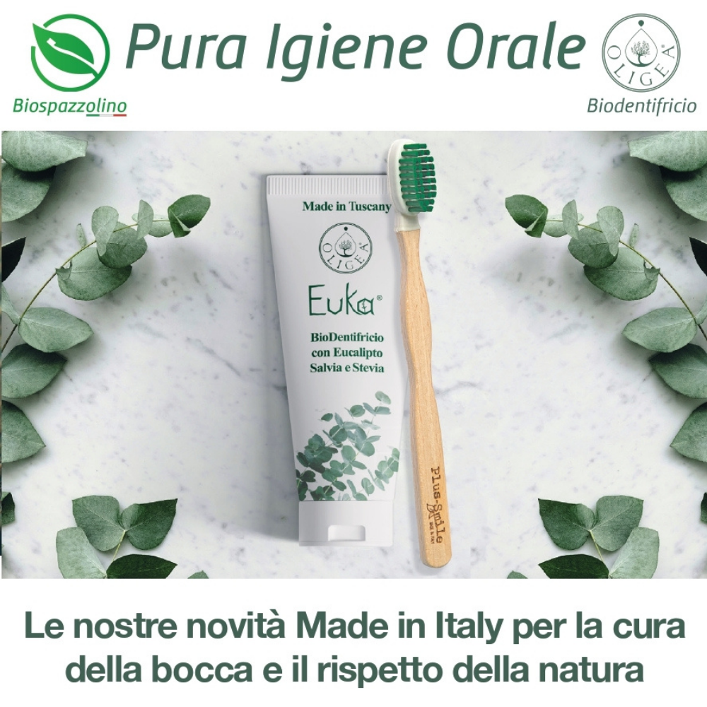 Kit Pura Igiene Orale Dentifricio naturale Oligea e spazzolino ecologico Biospazzolino