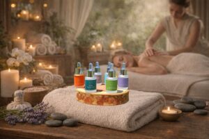Oli Essenziali Professionali Biologici per Operatori del Benessere Oligea oli essenziali per massaggi e riflessologia in centro estetico e spa