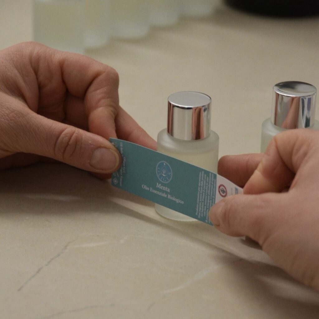 confezionamento degli oli essenziali biologici italiani oligea